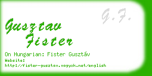 gusztav fister business card
